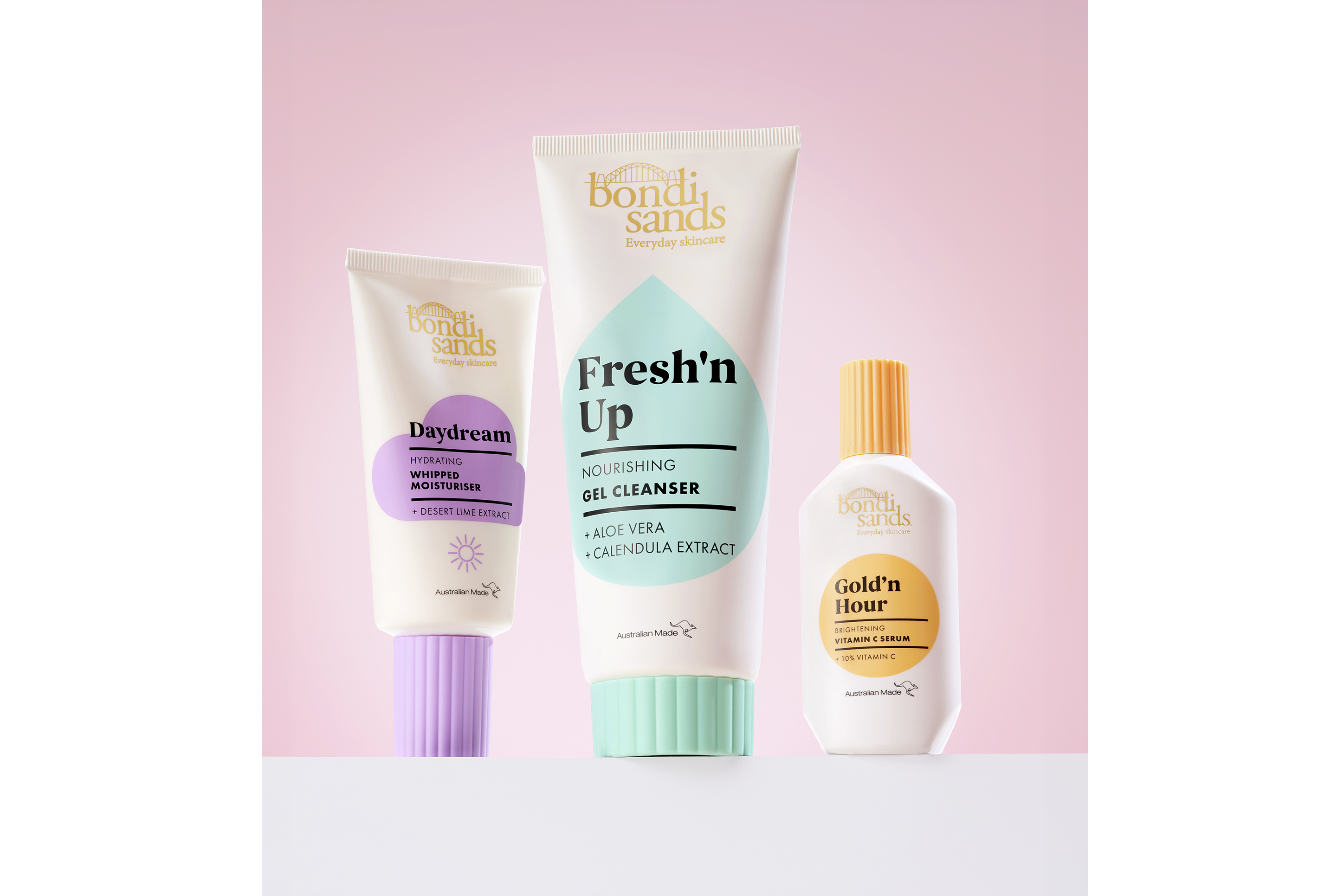 Beauty product white box flat lay photo shoot
